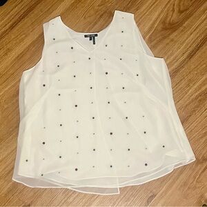 Nic + Zoe  White Embroidered Blouse